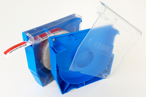 Transparenter Etikettenrollenhalter Aus Acryl - Organizer Für Aufkleber & Etiketten - 410x90x90mm